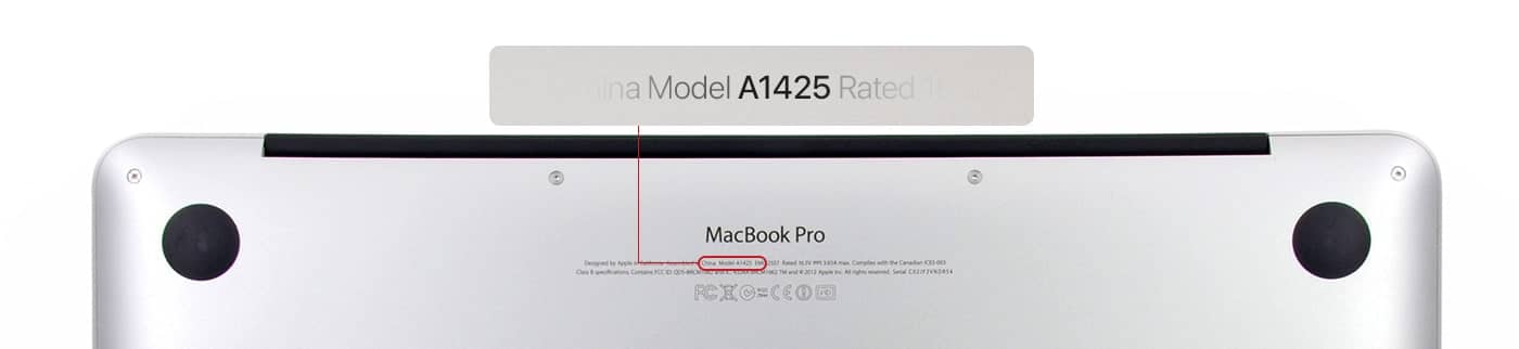 Numéro de version de MacBook Pro